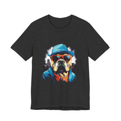 Gangster Bulldog Blue T-Shirt