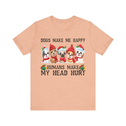 Holiday Dogs Make Me Happy T-Shirt