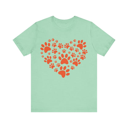 Paw Print Heart T-Shirt