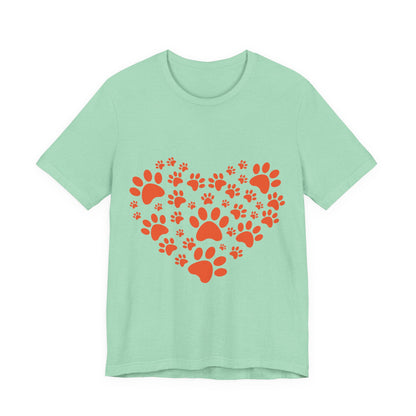 Paw Print Heart T-Shirt