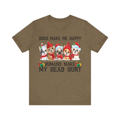 Holiday Dogs Make Me Happy T-Shirt