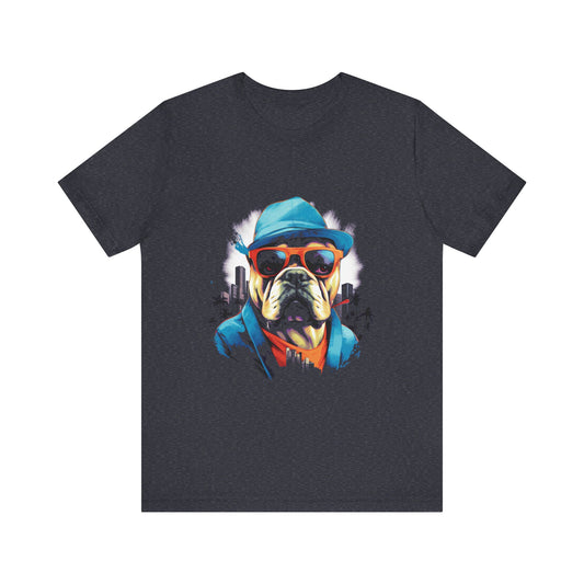 Gangster Bulldog Blue T-Shirt