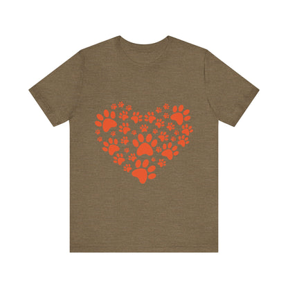 Paw Print Heart T-Shirt