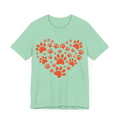 Paw Print Heart T-Shirt